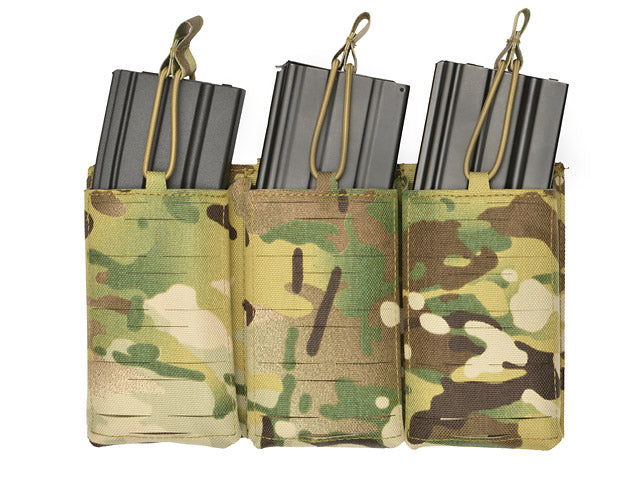 Laser-Cut Panel with 3 AR15 Magazine Pouches - Multicamo