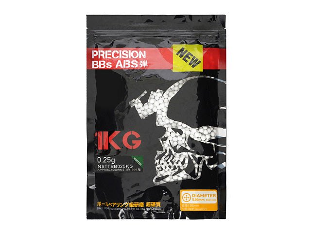 Airsoft BB-kugler 0.25g TRACER 4000pcs Poleret Præcis Seamless