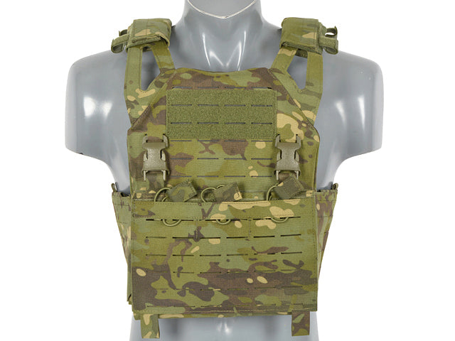 Laser-Cut “Buckle Up" Operator Plate Carrier with AR15/AK Magazine Pouch — MT