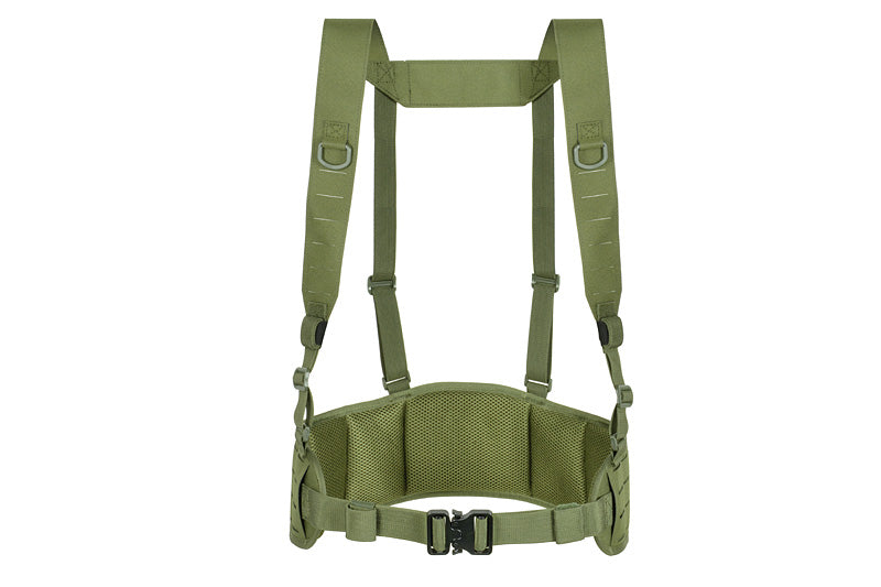 Patrol Tactical Belt with Suspenders MOLLE, Laser Cut