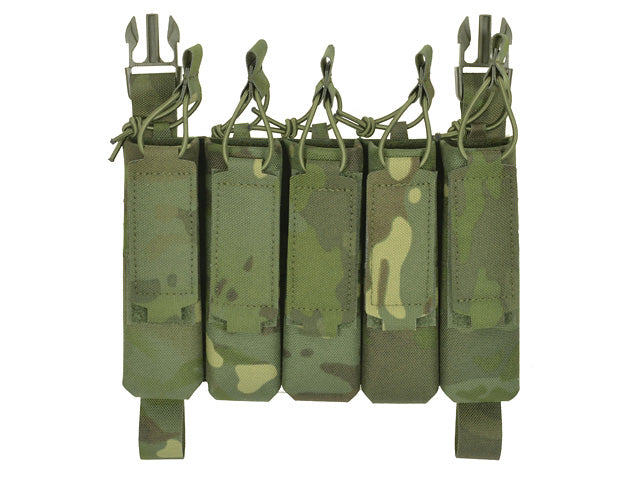 MP5 5-Magazine Pouch, Buckle-Up, Laser-Cut - Multicamo Tropic