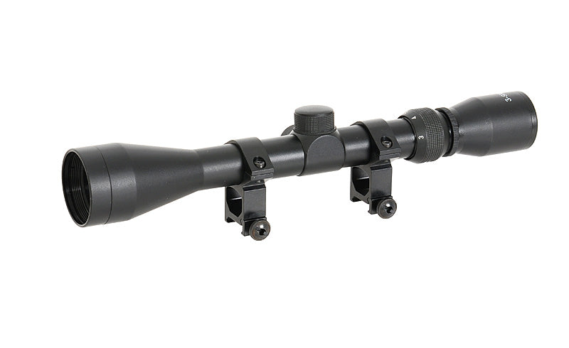 Scope 3-9x40 with high mount rings