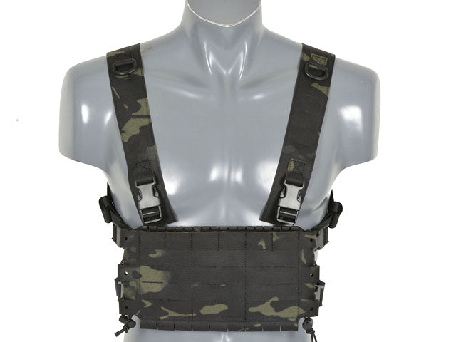 Chest Rig COMPACT - Buckle-up, MOLLE Laser Cut - Multicamo Black