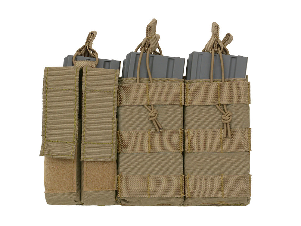 Triple 5.56 Mag/Pistol Pouch Panel (5 plus 2)