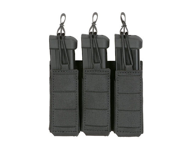 Triple Elastic Pistol Magazine Pouch Laser-cut