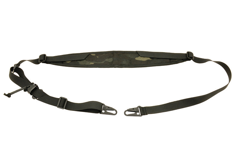 Two-point tactical sling with quick adjustment - Multicamo Black