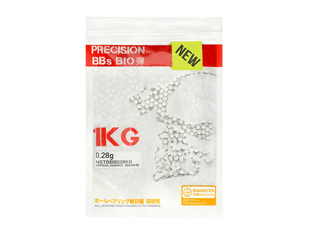 Airsoft BB-kugler 0.28g BIO 3500pcs Poleret Præcis Seamless