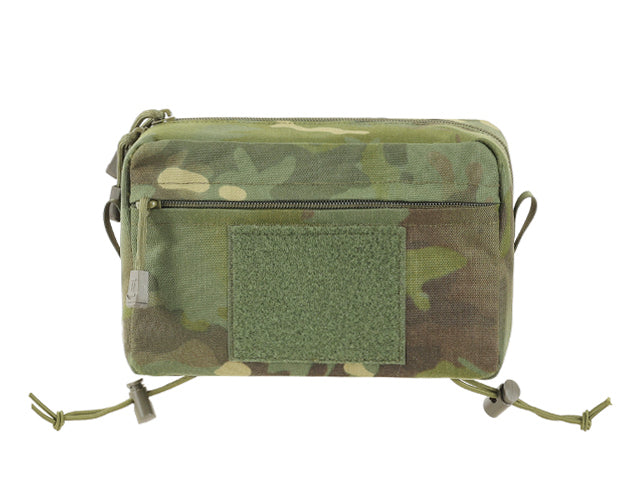 Two-Pocket Utility Pouch with Mounting Panel, Laser Cut - Multicamo Tropic