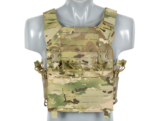 Laser-Cut “Buckle Up" Recon Plate Carrier with AR15/AK Magazine Pouch — Multicamo