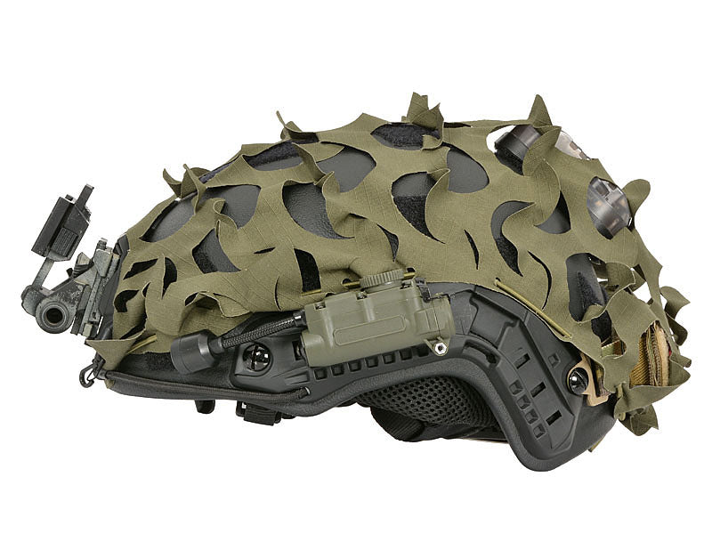 3D Laser-Cut Camouflage Cover for High-Cut Helmet