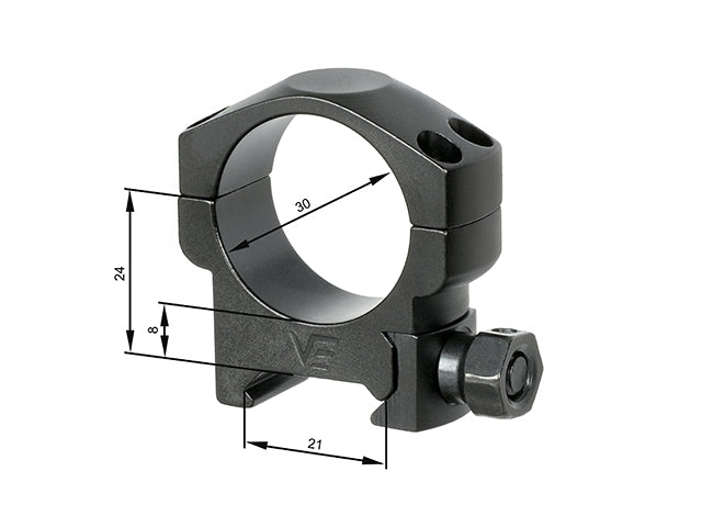 Low mounting rings 30 mm