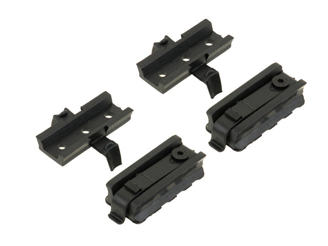 Adapter kit til accessories to hjelm med rails - Sort
