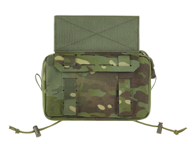 Two-Pocket Utility Pouch with Mounting Panel, Laser Cut - Multicamo Tropic