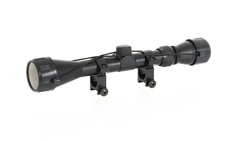 Scope 3-9x40 with high mount rings