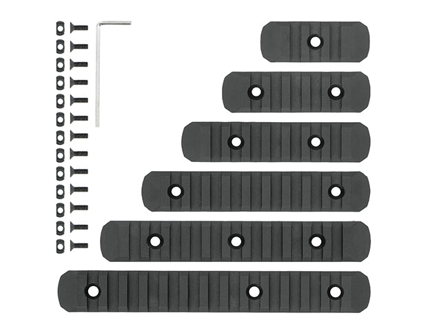 KeyMod/MLOCK Polymer Skinne Set - Sort