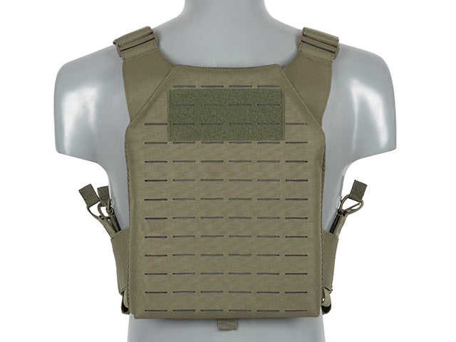 Recon Plate Carrier Laser-Cut Buckle Up Vest with AR15/AK Magazine Pouch - Ranger Green