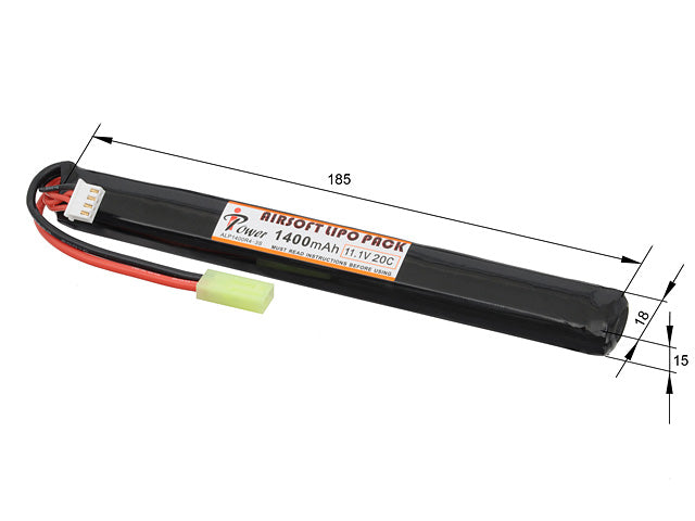Batteri LiPo 1400mAh 11.1V 20C - Stick