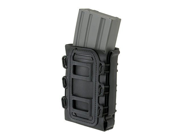 Soft Shell Rifle 5,56 Mag Pouch with MOLLE Clips - Black