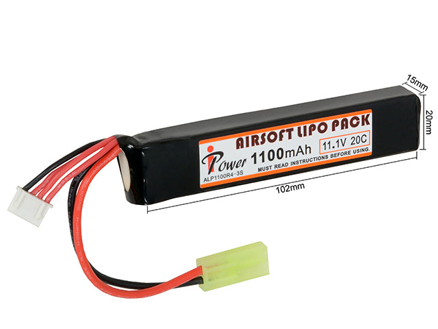 Batteri LiPo 1100mAh 11,1V 20C