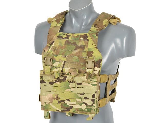 Laser-Cut “Buckle Up" Assault Plate Carrier with AR15/AK Magazine Pouch — Multicamo