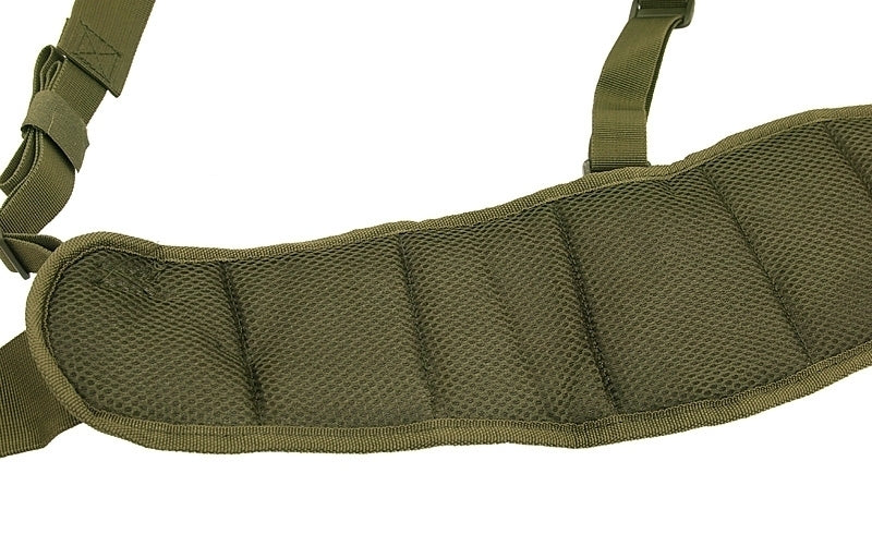 Padded patrol belt with suspenders