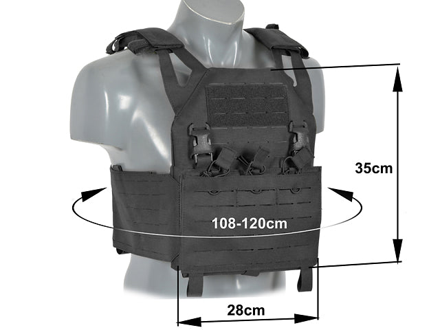 Laser-Cut “Buckle Up" Operator Plate Carrier with AR15/AK Magazine Pouch