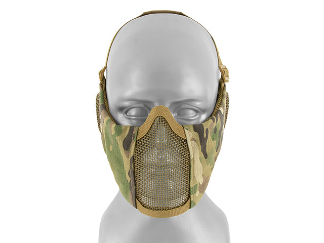 Low-Profile Mesh Mask with Cheek and Ear Protection type B - Multicamo