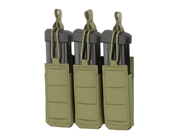Triple Elastic Pistol Magazine Pouch Laser-cut