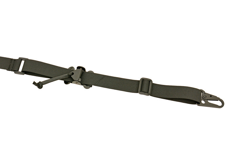 Two-point tactical sling with quick adjustment - Multicamo Black