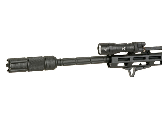 Outer barrel extension 116 mm - FINNED 14 mm CCW
