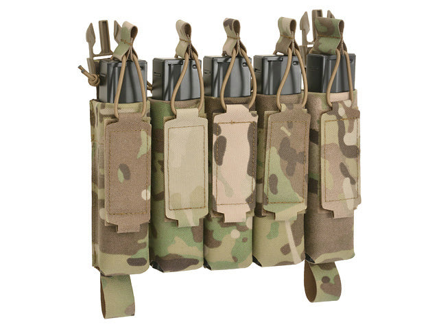MP5 5-Magazine Pouch, Buckle-Up, Laser-Cut - Multicamo