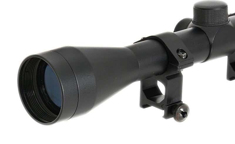 Scope 3-9x40 with high mount rings
