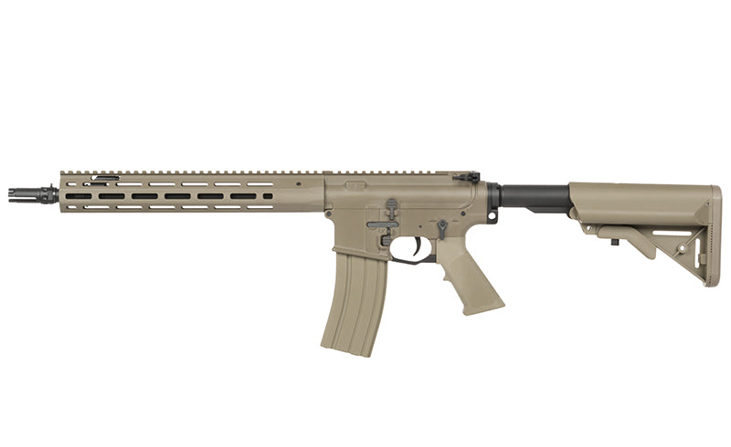 WE13 DSG 13" M4/AR-15 Knight's Armament Airsoft Riffel, 50 RPS, ETU - Tan