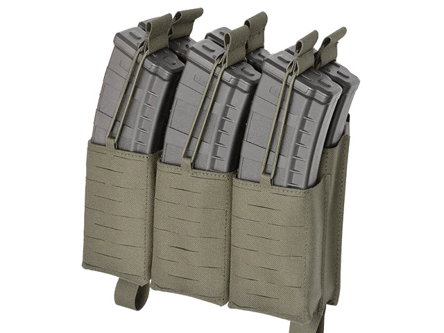 Laser-Cut Buckle Up Panel for 6 AR15 / AK Magazines - Ranger Green