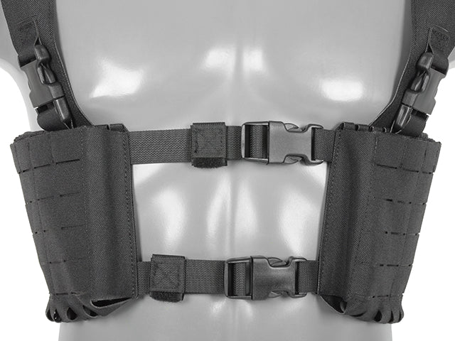 Chest Rig with Two Pouches for 6 AR / AK Magazines, Laser Cut