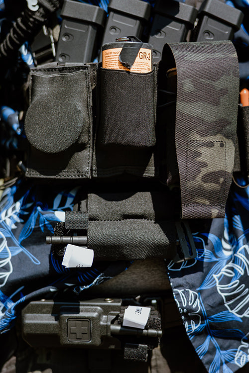 Dual tourniquet holder, side by side version
