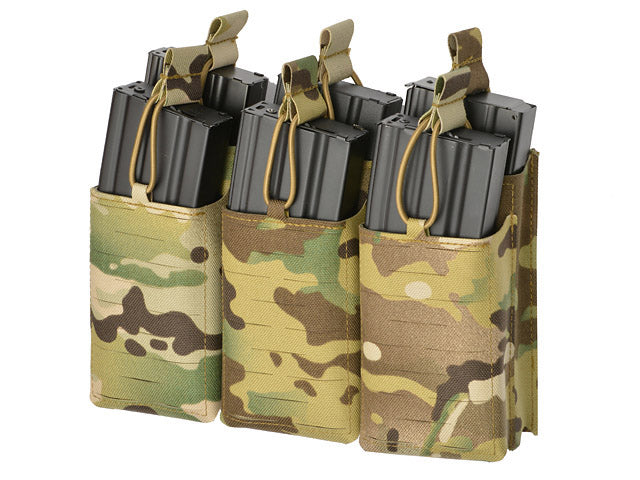 Laser-Cut Panel with 6 AR15/AK Magazine Pouches - Multicamo