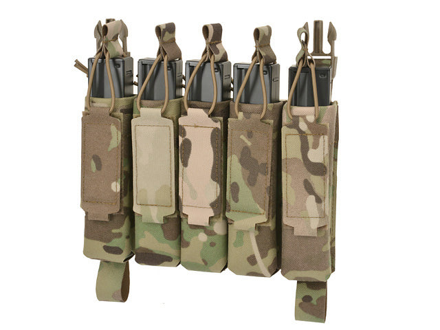 MP5 5-Magazine Pouch, Buckle-Up, Laser-Cut - Multicamo