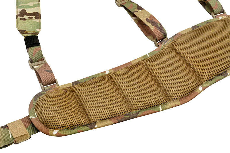 Patrol Tactical Belt with Suspenders MOLLE, Laser Cut - Multicamo