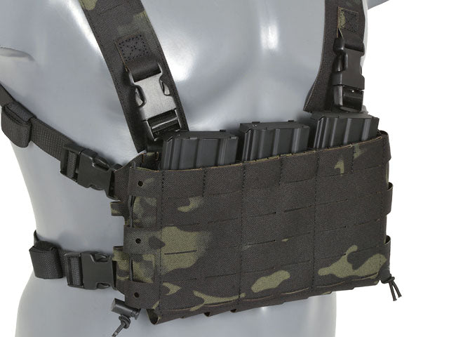 Chest Rig COMPACT - Buckle-up, MOLLE Laser Cut - Multicamo Black