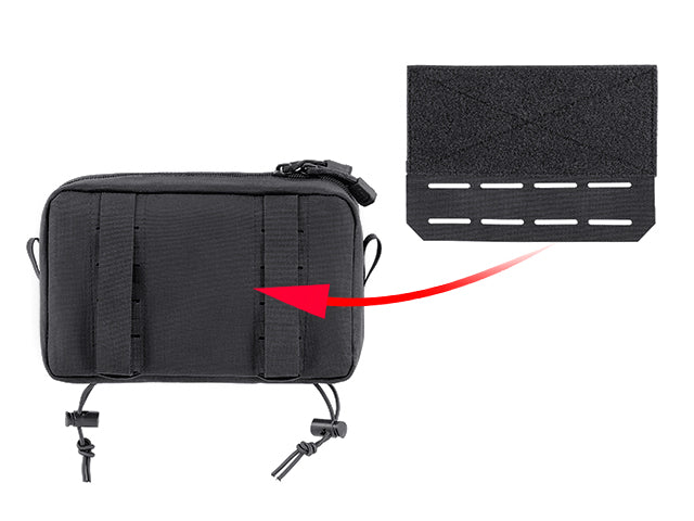 Two-Pocket Utility Pouch with Mounting Panel, Laser Cut