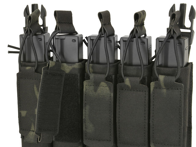 MP5 5-Magazine Pouch, Buckle-Up, Laser-Cut - Multicamo Black