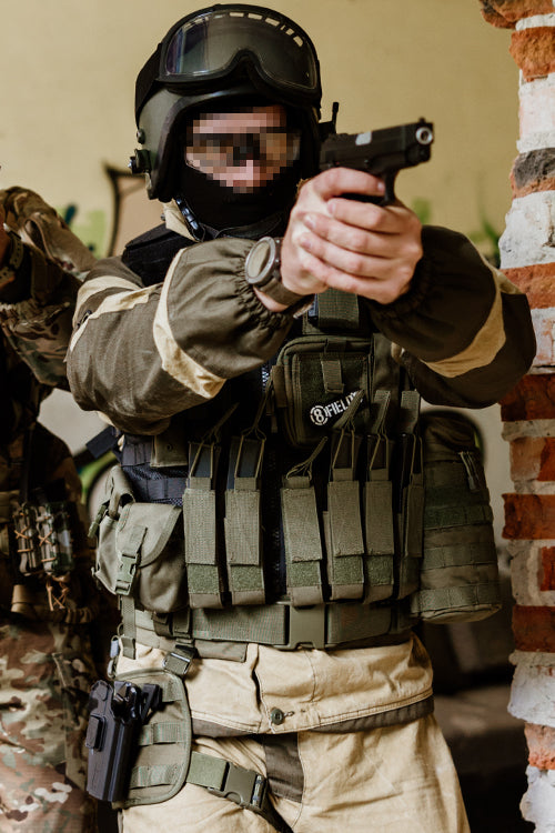 Double pouch for pistol magazines