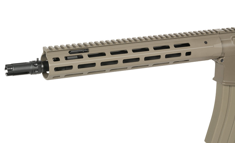 WE13 13" M4/AR-15 Knight's Armament Airsoft Riffel, 30 RPS, ETU - Tan