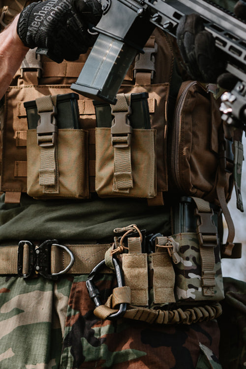 Open top double pistol mag pouch - MULTICAMO