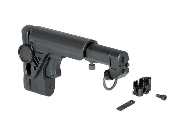AK russisk telescopic foldable kolbe - Sort