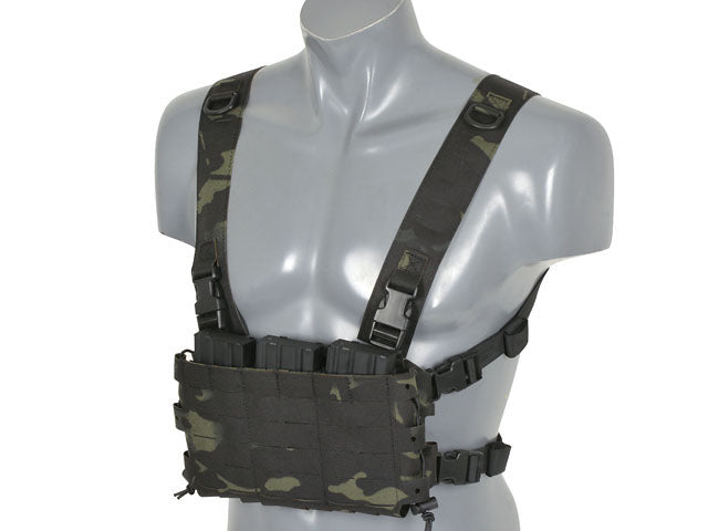 Chest Rig COMPACT - Buckle-up, MOLLE Laser Cut - Multicamo Black