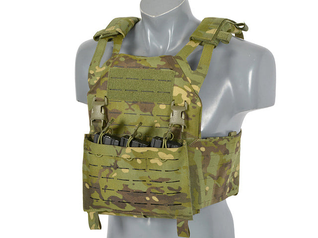 Laser-Cut “Buckle Up" Operator Plate Carrier with AR15/AK Magazine Pouch — MT