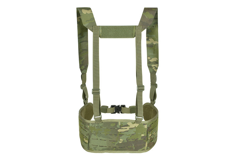Patrol Tactical Belt with Suspenders MOLLE, Laser Cut - Multicamo Tropic