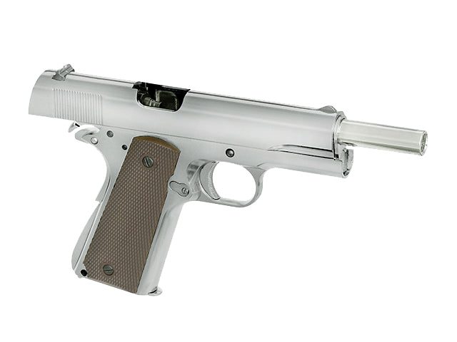 1911 pistol replica with Gas Blowback (GBB) - Silver
